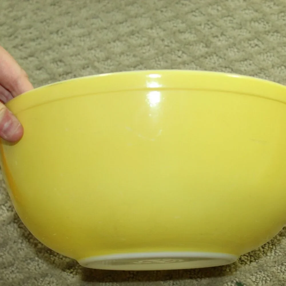 Vintage Pyrex Set Of 4 Mixing Bowls 401 - 404 Citrus Orange Yellow Green Brown